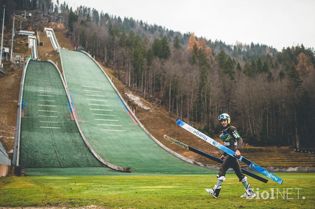 Skakalci trening Planica