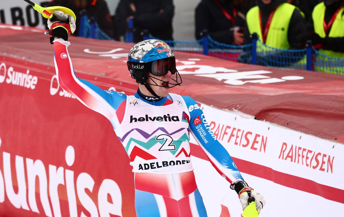 Adelboden Clement Noel | Manuel Feller je bil najhitrejši v prvi vožnji Adelbodna. | Foto Reuters