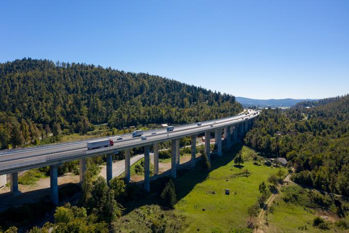 Za letošnjo obnovo viadukta Ravbarkomanda (na primorski avtocesti med Uncem in Postojno) bo Dars Kolektorju CPG in CPK  plačal 12 milijonov evrov. | Foto: DARS/zajem zaslona