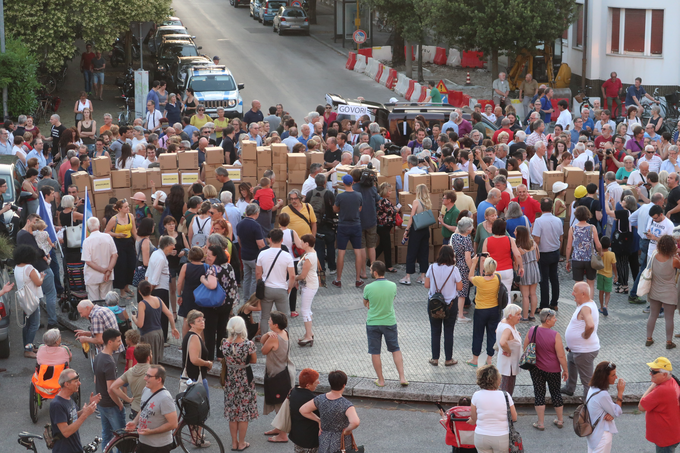 Nova Gorica, protest | Foto: STA ,