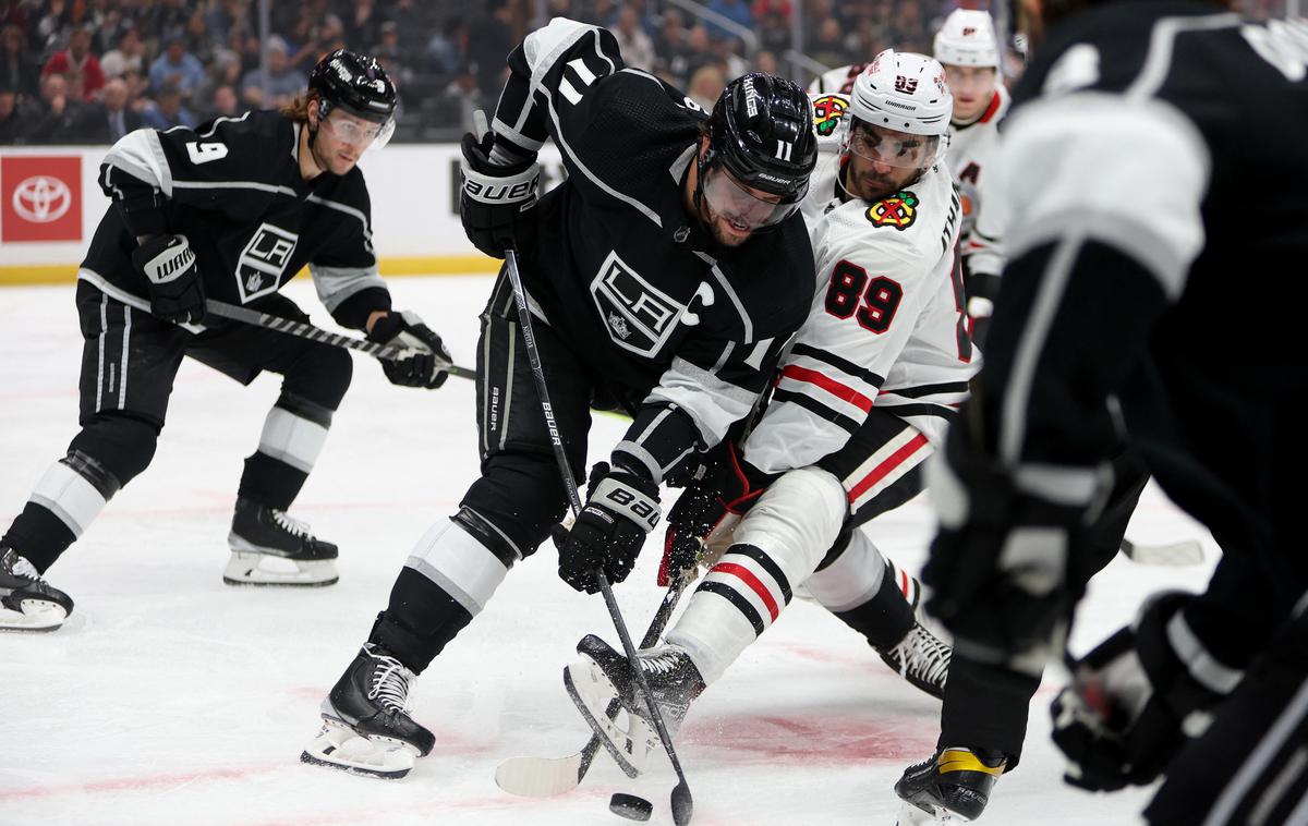 Los Angeles Kings Anže Kopitar | Los Angeles Kings so dve minuti pred koncem podaljška z golom Kevina Fiale strli odpor Chicaga. | Foto Guliverimage