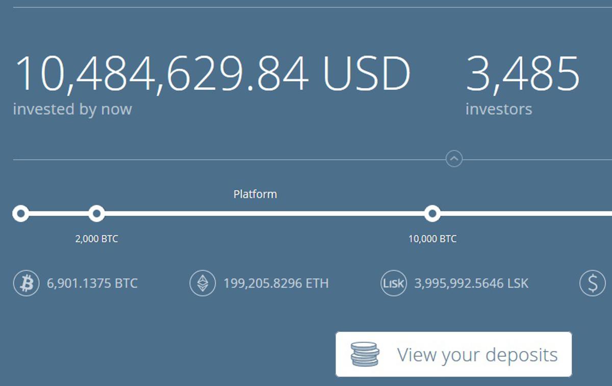 iconomi, cashila | Foto zajem zaslona