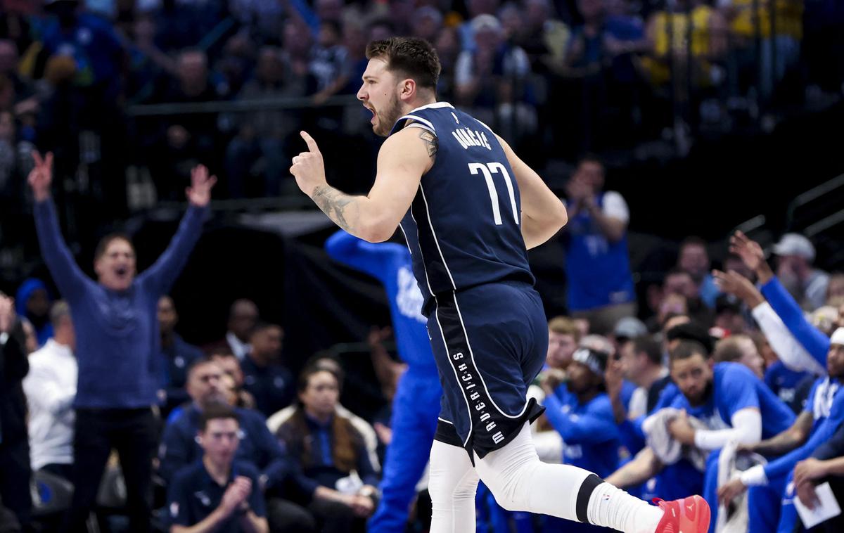 Dallas Mavericks Luka Dončić | Luka Dončić je blestel v prvi četrtini, ko je zadel tudi tri zaporedne trojke. | Foto Reuters