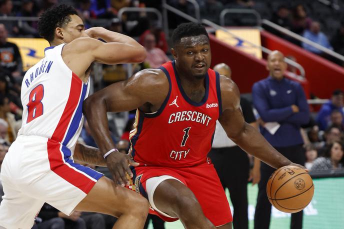 Zion Williamson | Zion Williamson je bil nerešljiva uganka za obrambo skromnega Detroita. | Foto Reuters