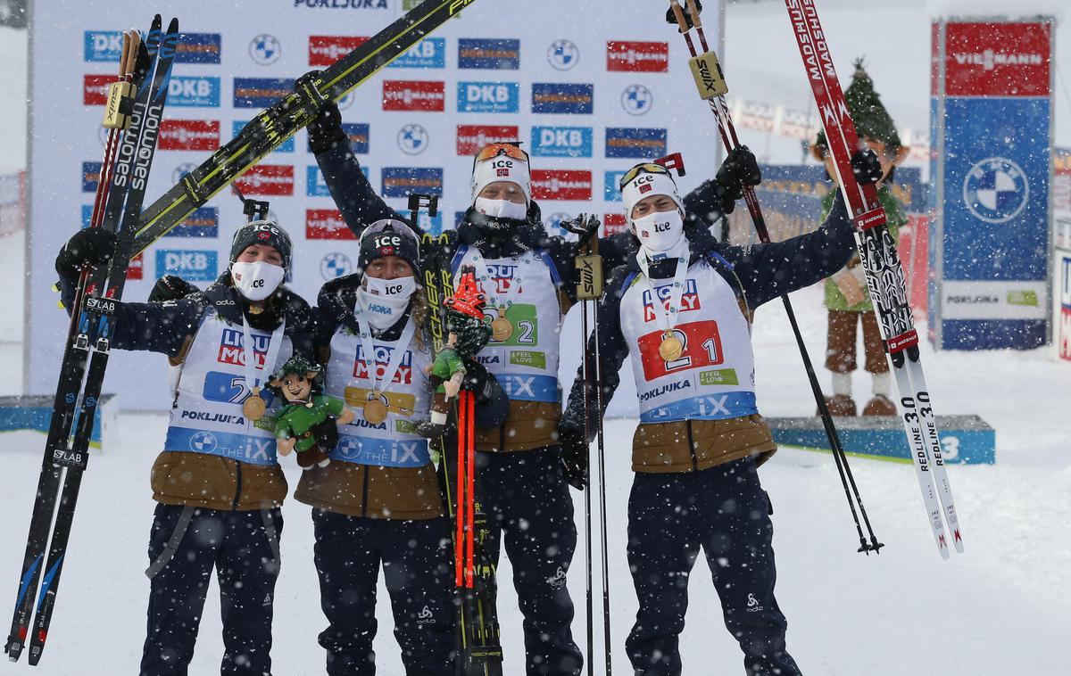 Norveška Pokljuka svetovno prvenstvo | Norveška mešana štafeta do naslova svetovnih prvakov | Foto Guliverimage