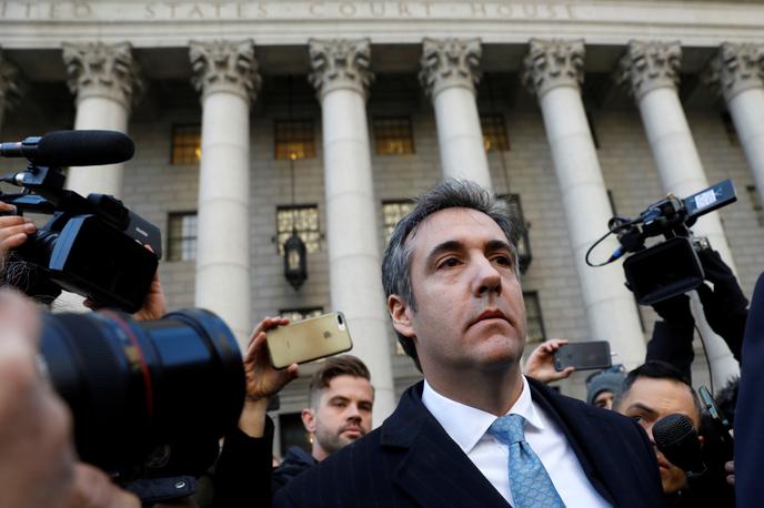 Michael Cohen | Nekdanji odvetnik ameriškega predsednika Donalda Trumpa Michael Cohen je na sodišču priznal, da je leta 2017 lagal v senatnem odboru za obveščevalne zadeve glede načrtov za gradnjo Trumpove stolpnice v Moskvi. | Foto Reuters