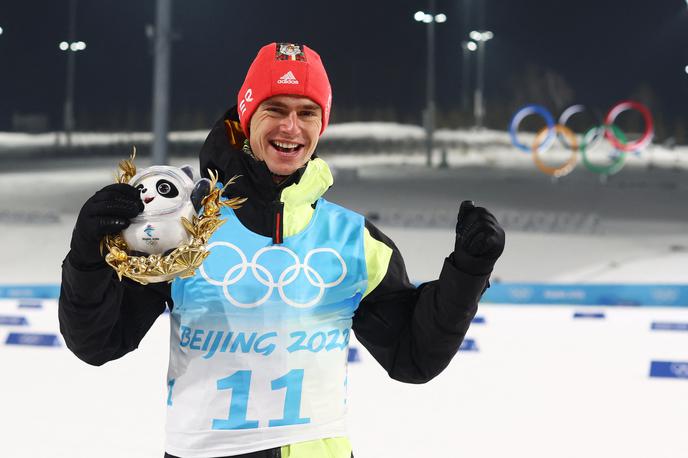 Vinzenz Geiger | Novi olimpijski prvak v nordijski kombinaciji je Nemec Vinzenz Geiger. | Foto Guliverimage