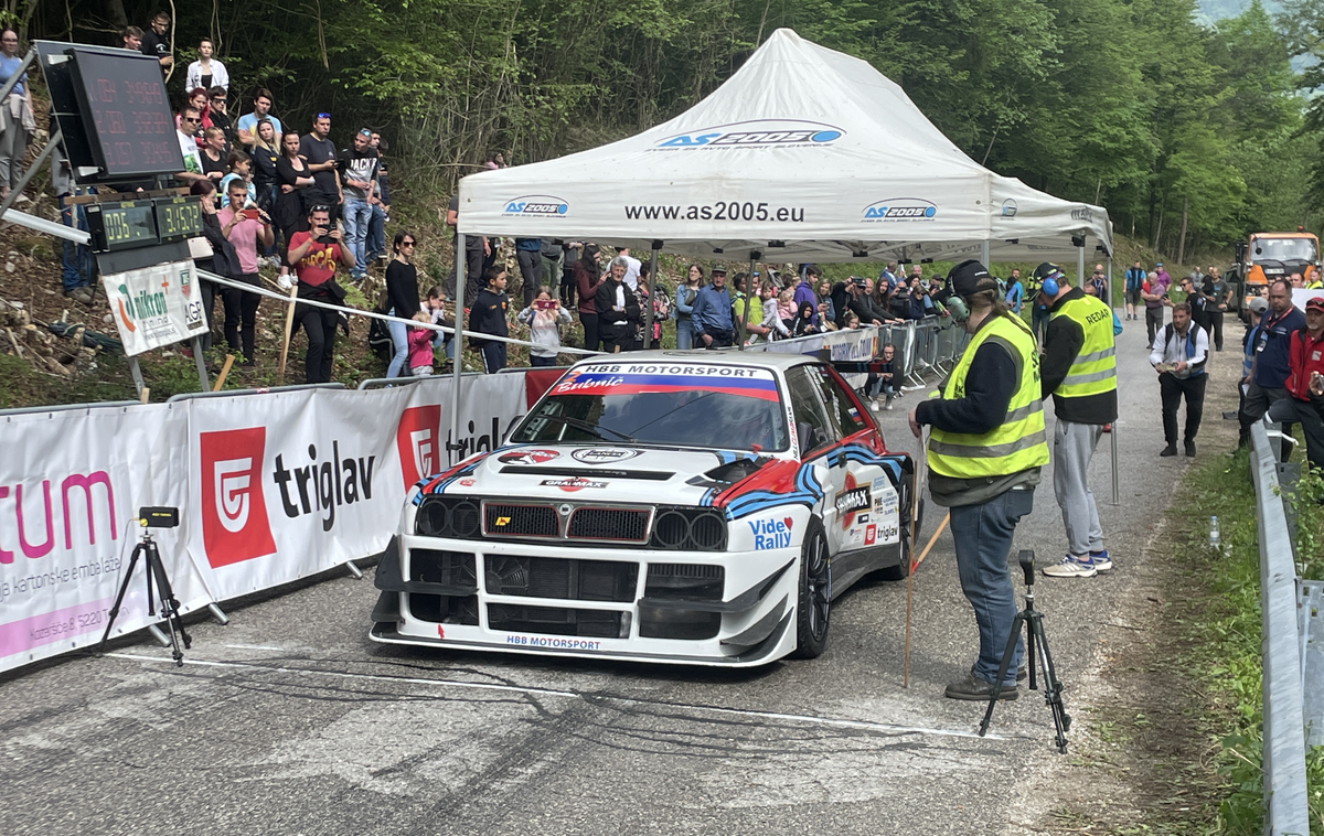 GHD Tolmin | Milan Bubnič (lancia delta) na štartu gorskohitrostne dirke v Tolminu | Foto Gregor Pavšič