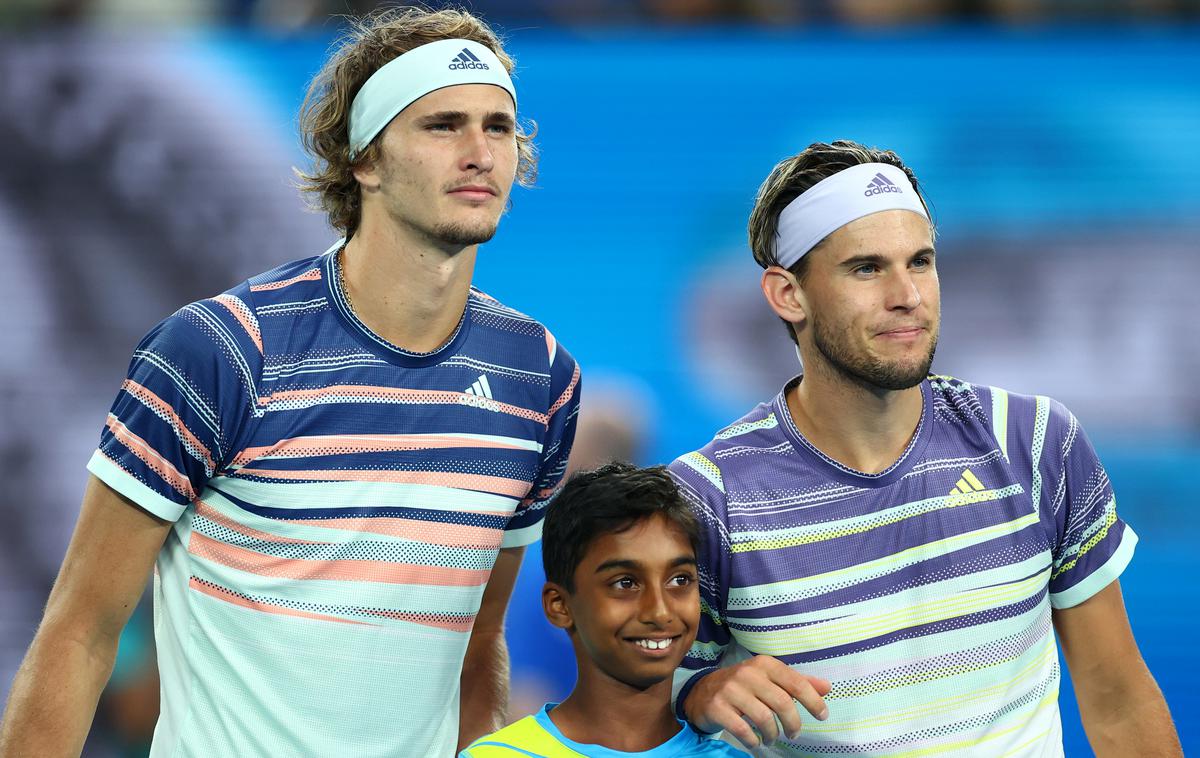 Thiem Zverev Melbourne | Aleksander Zverev in Dominic Thiem sta se v polfinalu udarila v sosedskem obračunu. | Foto Reuters