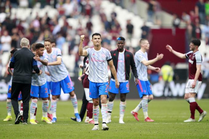 Cristiano Ronaldo je ponovno zabil in se s soigralci veselil pomembne zmage, ki rdeče vrage ohranja pri vrhu lestvice. | Foto: Guliverimage/Vladimir Fedorenko