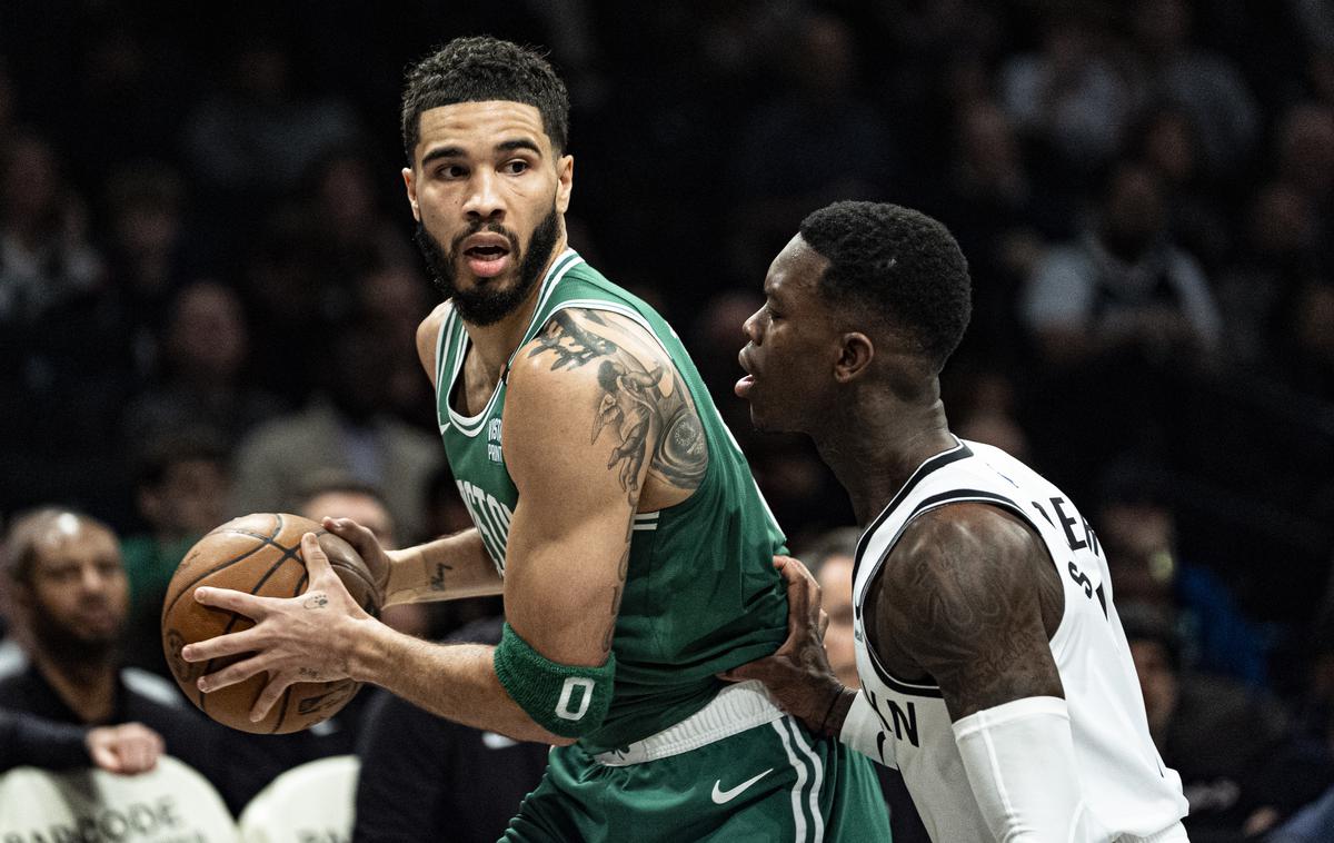 Jayson Tatum | Jayson Tatum je k zmagi Bostona nad Brooklyn Nets (118:110) prispeval 41 točk in 14 skokov.  | Foto Guliverimage