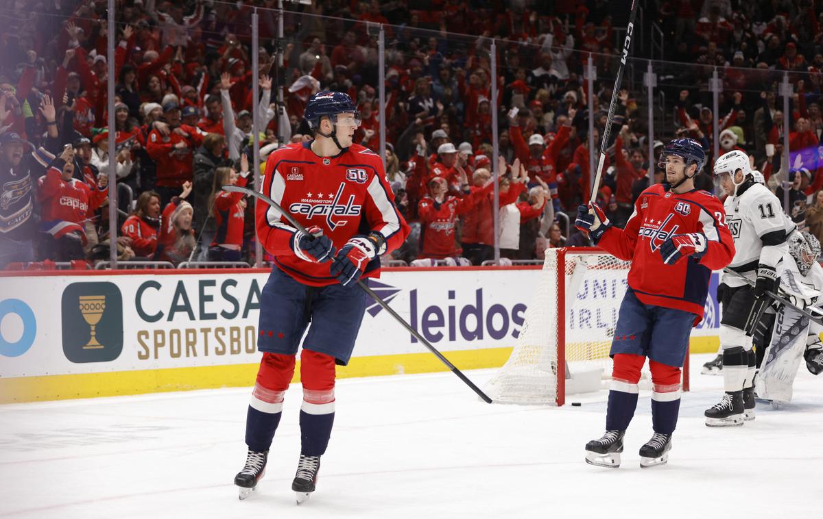 Anže Kopitar Los Angeles Kings Washington Capitals | Los Angeles Kings je v Washingtonu izgubil s 3:1. | Foto Reuters