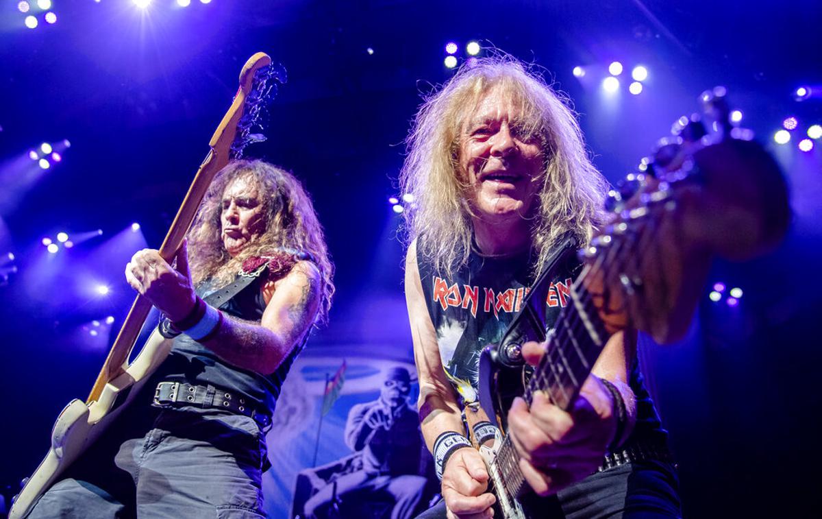 Steve Harris in Janick Gers | Steve Harris in Janick Gers na turneji leta 2019 v Cincinattiju | Foto Guliverimage