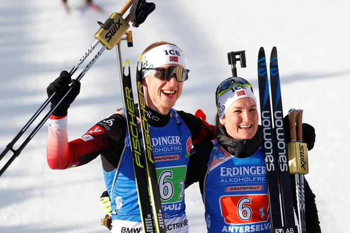 Johannes Thingnes Boe, Marte Olsbu Roeiseland | Najhitrejša sta bila Johannes Thingnes Boe in Marte Olsbu Roeiseland. | Foto Reuters