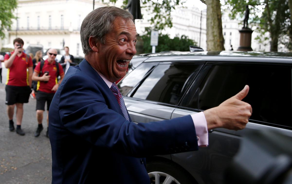 Nigel Farage | Nigel Farage je sporočil, da se njegova Stranka brexit v Evropskem parlamentu ne bo pridružila politični skupini Evropa narodov in svobode (ENF). | Foto Reuters