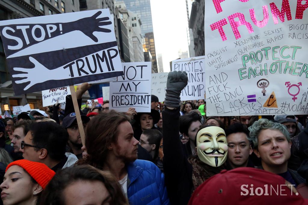 donald trump, protesti