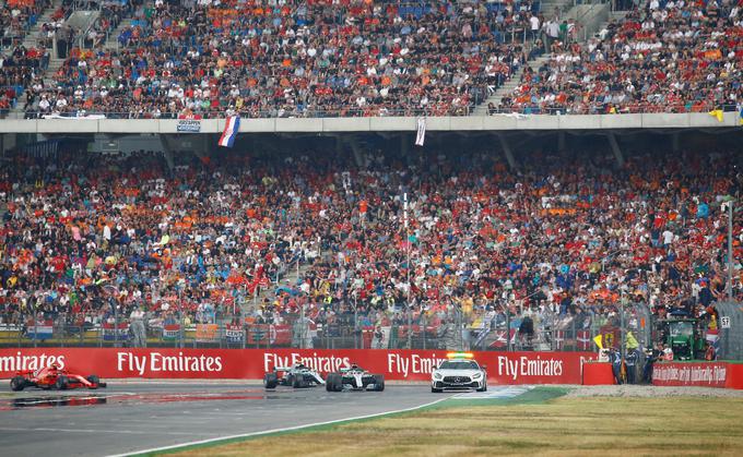 Hockenheimring sprejme do 120 tisoč obiskovalcev. Leta 2015 in 2017 dirke formule 1 za Veliko nagrado Nemčije že ni bilo, v koledarju je ni niti za prihodnje leto. | Foto: Reuters