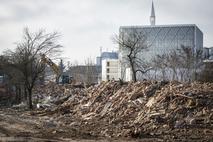 Gradbišče na Parmovi ulici v Ljubljani.