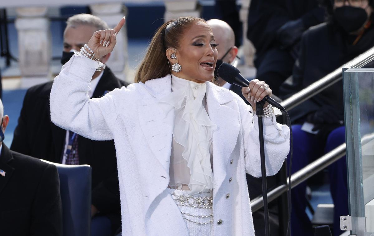 Jennifer Lopez | Jennifer Lopez je na inavguraciji ameriškega predsednika Joeja Bidna spregovorila v španščini. | Foto Reuters