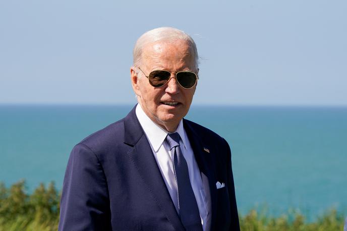 Joe Biden v Normandiji | Biden je imel govor na zadnji dan slovesnosti ob okrogli obletnici zavezniškega izkrcanja 6. junija 1944, ki je pomenilo prelomnico v drugi svetovni vojni. | Foto Reuters