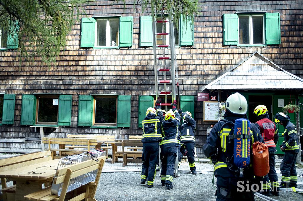 Gasilska vaja na domu pod Storžičem