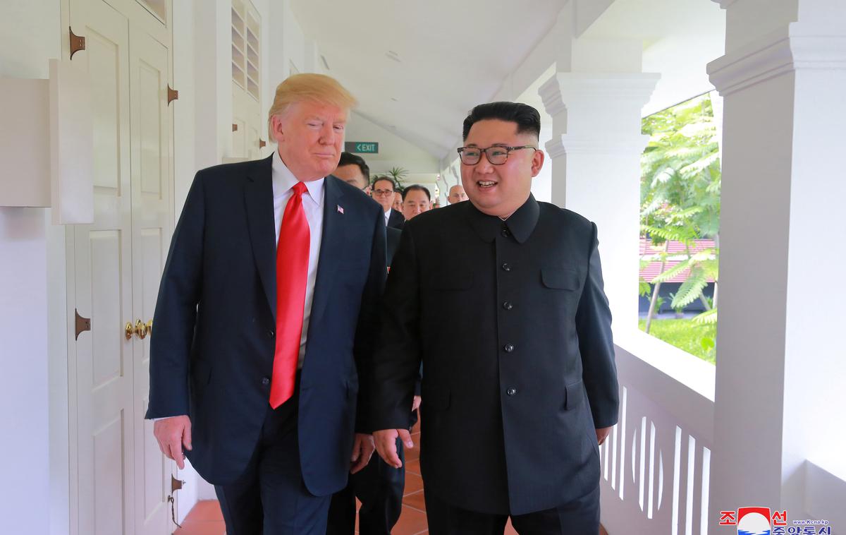 Donald Trump in Kim Džong Un | Ameriški predsednik Donald Trump in severnokorejski voditelj Kim Džong Un. | Foto Reuters