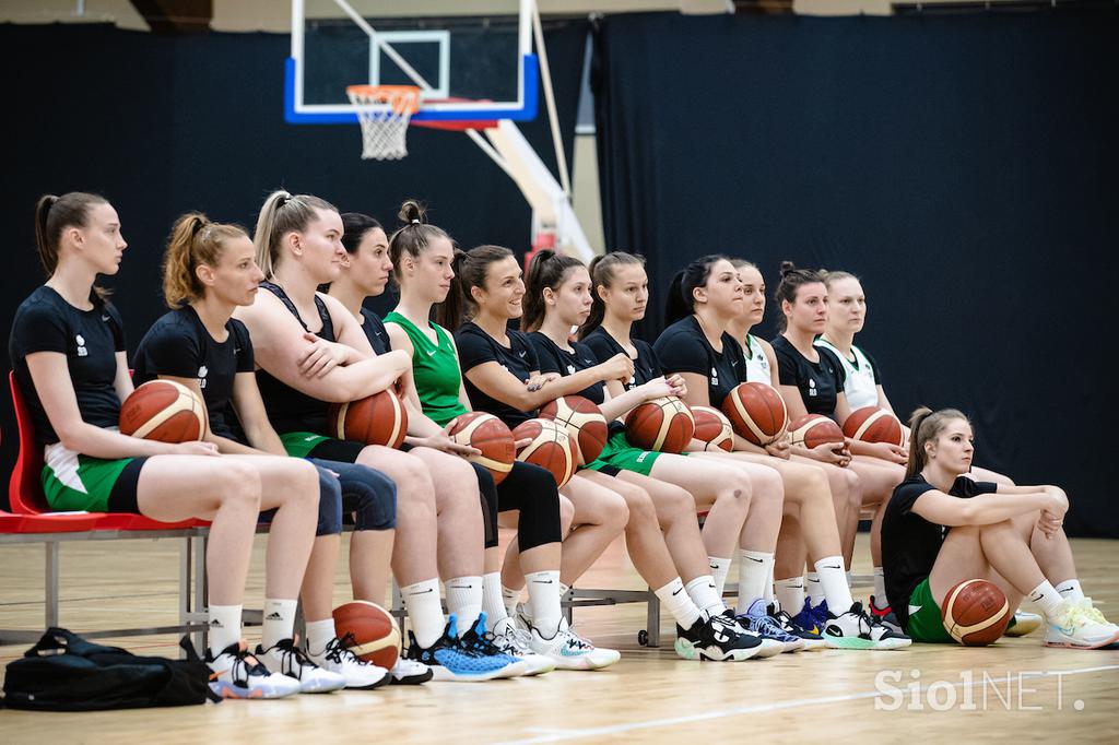 Trening ženske košarkarske reprezentance