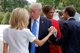 donald trump, melania trump, emmanuel macron, brigitte trogneux