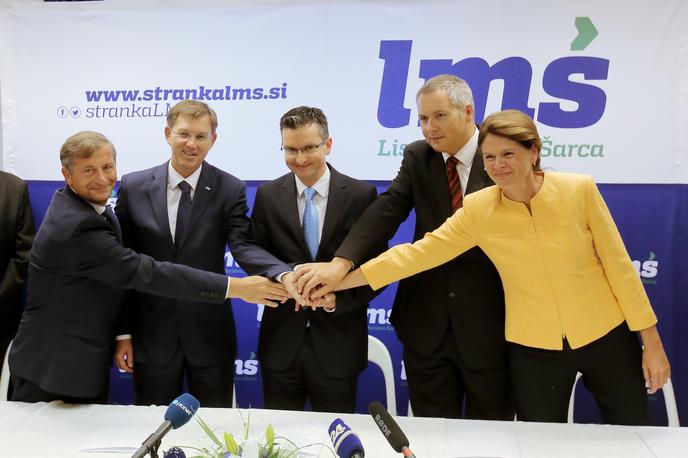 Marjan Šarec, Dejan Židan, Karl Erjavec, Alenka Bratušek, Miro Cerar | Foto STA