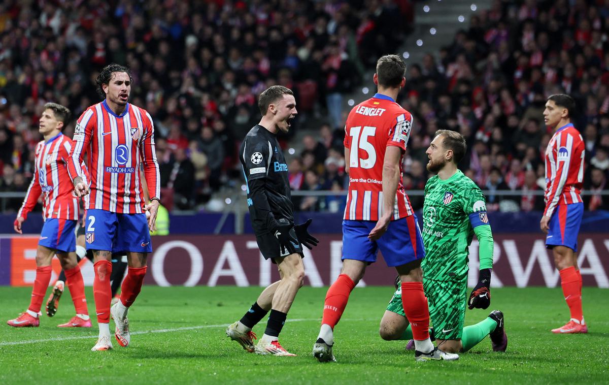 Jan Oblak, Atletico Madrid | Jan Oblak in Atleti so v Madridu permagali Bayer Leverkusen.. | Foto Reuters