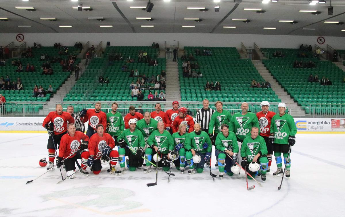 Jesenice Olimpija tekma legend | Sobotno popoldne je prineslo snidenje nekdanjih velikih rivalov in protagonistov nekoč precej bolj vročih večnih derbijev med Olimpijo in Jesenicami. | Foto Rok Srakar/HZS