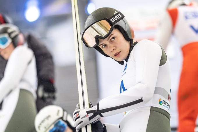 Anna Odine Stroem je bila najbolje razpoložena na torkovem treningu. | Foto: Sportida