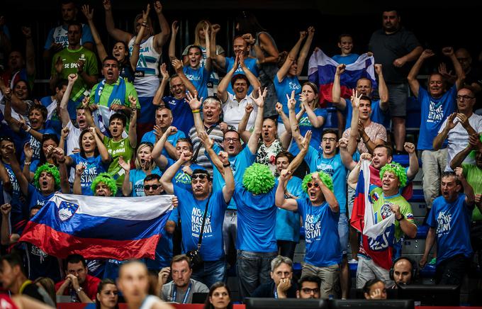 Slovenski navijači so bili šesti igralec naši reprezentanci. | Foto: Vid Ponikvar