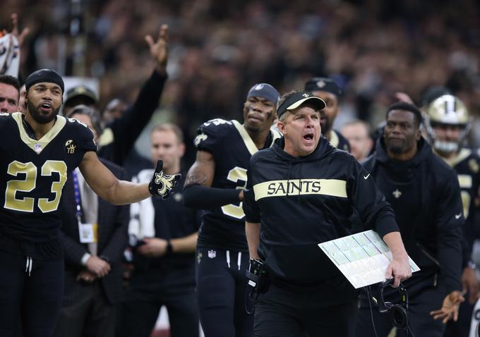 Trener New Orleansa Sean Payton še ni videl bolj očitnega prekrška. | Foto: Reuters