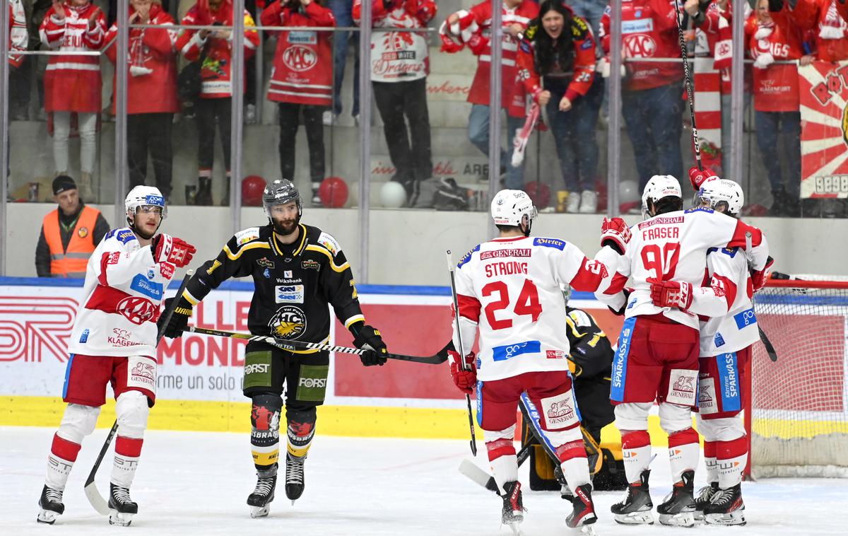 Pustertal : KAC Celovec | Celovec si je brez polfinalnega poraza zagotovil mesto v velikem finalu v IceHL. | Foto Foppa Iwan - HC Pustertal