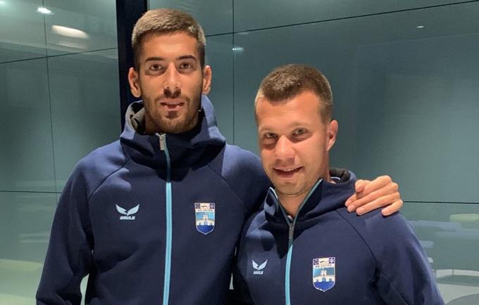 Damjan Bohar in Mario Jurčević odlično poznata stadion Poljud v Splitu, kjer bo 7. septembra gostovala Slovenija. | Foto: Osebni arhiv