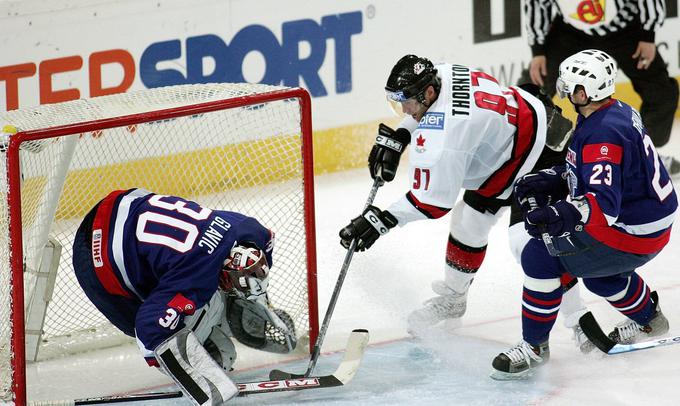 Kanadčani so Gabru Glaviču nasuli osem golov. Joe Thornton mu je zabil dva, pri dveh pa je sodeloval še s podajama. | Foto: Guliverimage/Vladimir Fedorenko