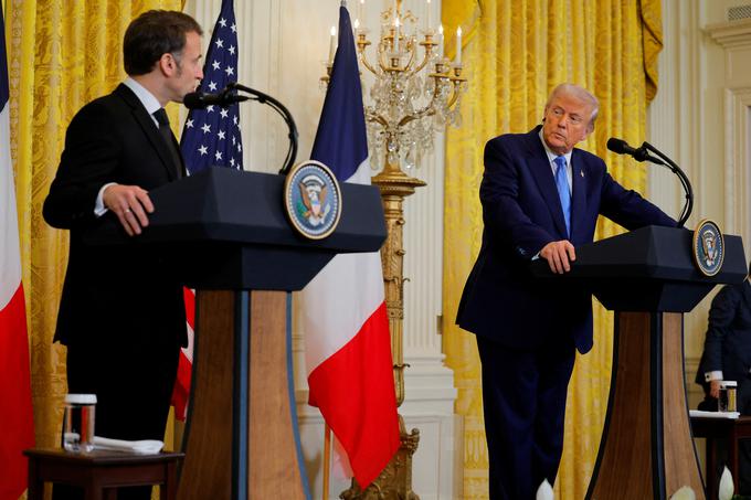 Emmanuel Macron in Donald Trump | Foto: Reuters