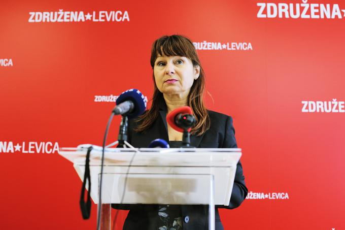 "Leva sredina je najbolj zaslužna za razvrednotenje NOB in za to, da so se na stežaj odprla vrata mračnjaštvu," je dejala poslanka Levice Violeta Tomić. | Foto: STA ,