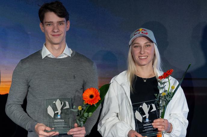 PZS podelitev Janja garnbret Luka Potočar | Janja Garnbret je pričakovano slavila v glasovanju za najboljšo športno plezalko leta. V moški konkurenci je ta naziv pripadel Luki Potočarju. | Foto Martin Metelko