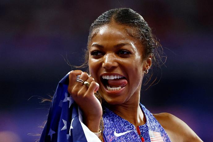 Gabrielle Thomas, Pariz 2024 | Gabrielle Thomas se je v torek vpisala v olimpijsko zgodovino. | Foto Reuters