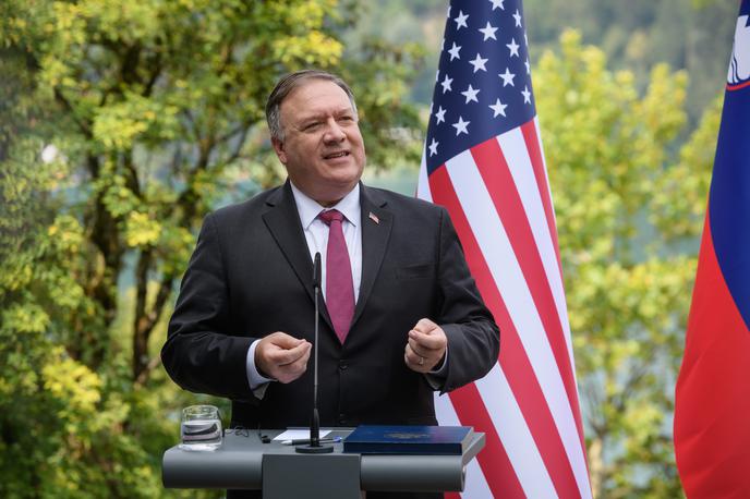 Janez Janša Mike Pompeo Bled | Foto STA