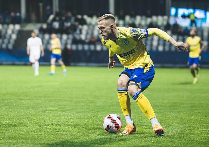 Andrej Kotnik je dosegel jubilejni deseti zadetek v tej sezoni, a tudi to ni pomagalo Kopru do pozitivnega rezultata proti Radomljam. | Foto: Grega Valančič/Sportida