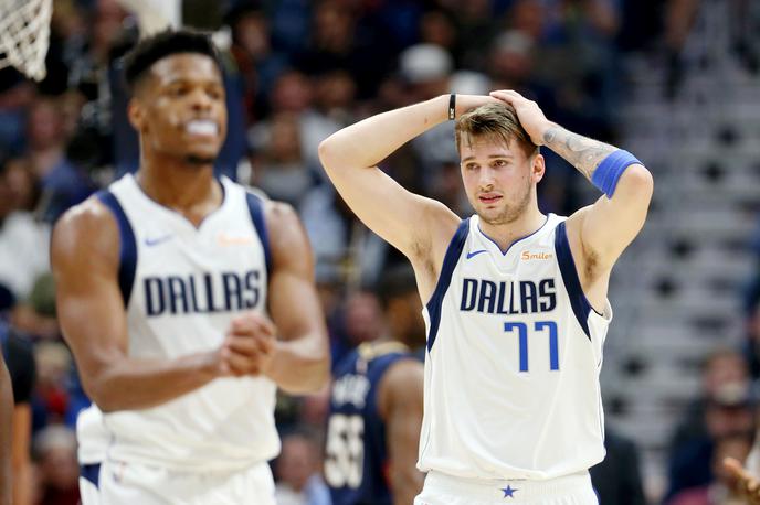 Luka Dončić | Luka Dončić je proti New Orleansu dosegel 34 točk. Zadel je kar sedem trojk. | Foto Reuters