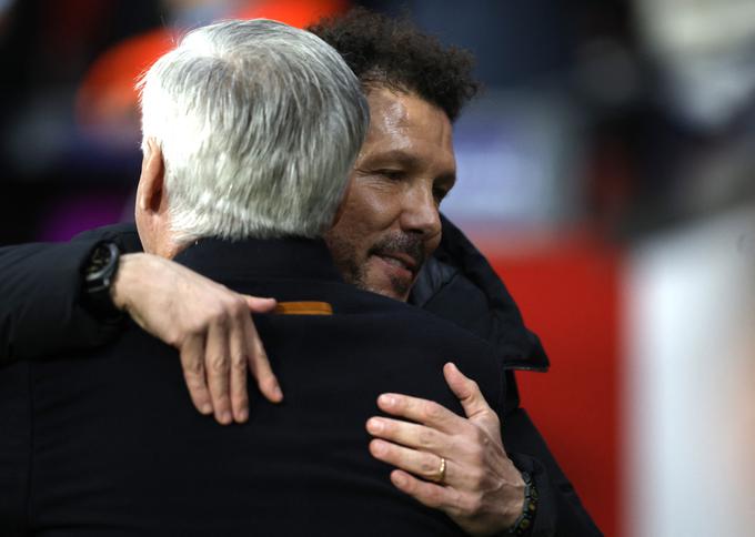 Diego Simeone je v osmini finala premagal Carla Ancelottija. | Foto: Reuters