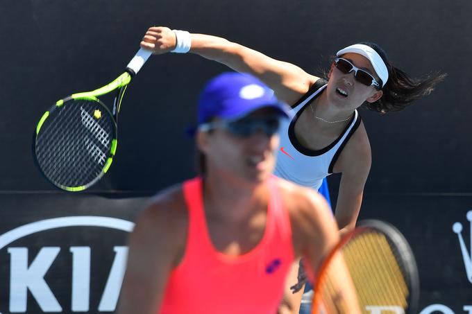 Katarina Srebotnik in Saisai Zhang sta napredovali v 3. krog. | Foto: Guliverimage/Getty Images