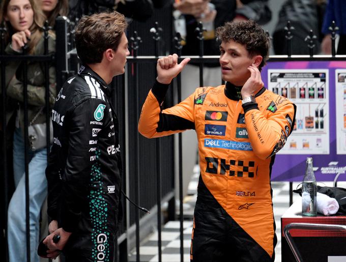 Lando Norris ima sporočilo, ki si ga George Russell ne želi slišati. | Foto: Reuters