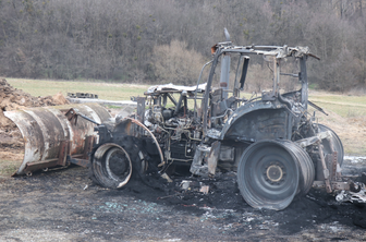 Zagorel traktor, nastalo za 50 tisoč evrov škode