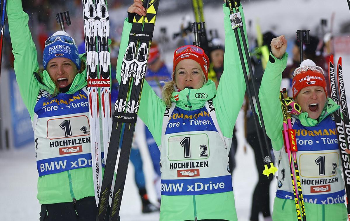 biatlon štafeta ženske | Foto Reuters