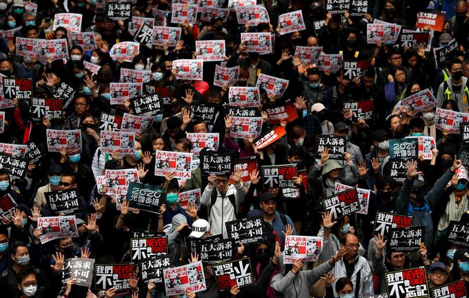 Protest v Hongkongu | Foto: Reuters